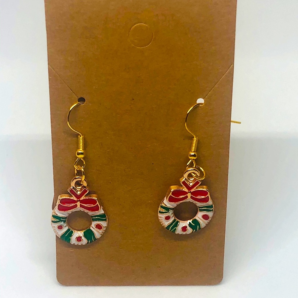 Christmas Wreath Earrings